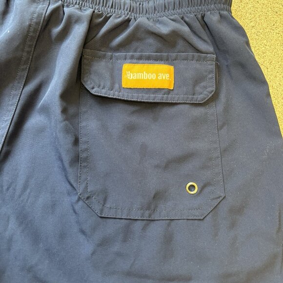 Bamboo Ave Performance Shorts Mens Large L Navy Blue Unlined Stretch Blend - Picture 11 of 16